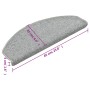Felpudos para escaleras 15 unidades 65x24x4 cm Gris Claro