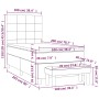 Cama box spring con colchón terciopelo azul oscuro 100x200 cm de vidaXL, Camas y somieres - Ref: Foro24-3137831, Precio: 389,...