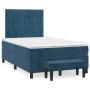 Box spring bed with dark blue velvet mattress 120x200 cm by vidaXL, Beds and slatted bases - Ref: Foro24-3137957, Price: 449,...