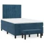 Cama box spring con colchón terciopelo azul oscuro 120x200 cm de vidaXL, Camas y somieres - Ref: Foro24-3137957, Precio: 466,...