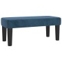 Cama box spring con colchón terciopelo azul oscuro 90x190 cm