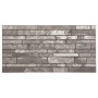 Paneles de pared 3D diseño de ladrillo 10 uds EPS gris oscuro