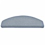 Felpudos para escaleras 15 uds 65x24x4 cm Gris claro y azul