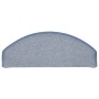 Felpudos para escaleras 15 uds 65x24x4 cm Gris claro y azul