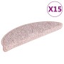 Alfombrillas para escaleras 15 unidades 56x17x3 cm Rosa claro