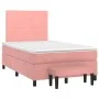 Cama box spring con colchón terciopelo rosa 120x200 cm de vidaXL, Camas y somieres - Ref: Foro24-3137718, Precio: 419,28 €, D...