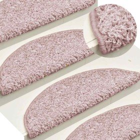 Alfombrillas para escaleras 15 uds 65x21x4 cm Rosa Claro