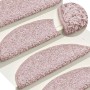 Alfombrillas para escaleras 15 uds 65x21x4 cm Rosa Claro
