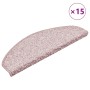 Alfombrillas para escaleras 15 uds 65x21x4 cm Rosa Claro