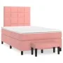 Cama box spring con colchón terciopelo rosa 120x200 cm de vidaXL, Camas y somieres - Ref: Foro24-3137838, Precio: 434,52 €, D...