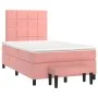 Cama box spring con colchón terciopelo rosa 120x200 cm de vidaXL, Camas y somieres - Ref: Foro24-3137838, Precio: 434,52 €, D...