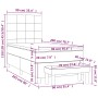 Boxspringbett mit rosa Samtmatratze 90x200 cm von vidaXL, Betten und Lattenroste - Ref: Foro24-3137826, Preis: 343,85 €, Raba...