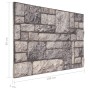Paneles de pared 3D diseño de ladrillo 10 uds EPS gris claro
