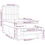 Box spring bed with black synthetic leather mattress 90x190 cm by vidaXL, Beds and slatted bases - Ref: Foro24-3137937, Price...