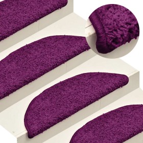 Alfombrillas para escaleras 15 unidades 56x17x3 cm Rosa