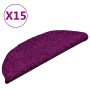Alfombrillas para escaleras 15 unidades 56x17x3 cm Rosa