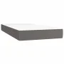 Box spring bed with gray synthetic leather mattress 90x200 cm by vidaXL, Beds and slatted bases - Ref: Foro24-3137525, Price:...