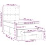 Box spring bed with white synthetic leather mattress 100x200 cm by vidaXL, Beds and slatted bases - Ref: Foro24-3137648, Pric...
