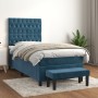 Cama box spring con colchón terciopelo azul oscuro 90x200 cm de vidaXL, Camas y somieres - Ref: Foro24-3138005, Precio: 412,4...
