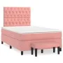 Box spring bed with pink velvet mattress 120x200 cm by vidaXL, Beds and slatted bases - Ref: Foro24-3138018, Price: 454,27 €,...
