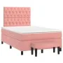 Box spring bed with pink velvet mattress 120x200 cm by vidaXL, Beds and slatted bases - Ref: Foro24-3138018, Price: 454,27 €,...