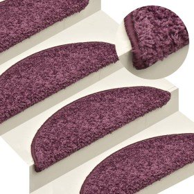 Felpudos para escaleras 15 unidades 65x21x4 cm Morado oscuro
