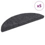 Felpudos autoadhesivos para escaleras, 5 unidades, gris oscuro