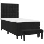 Cama box spring con colchón terciopelo negro 80x200 cm de vidaXL, Camas y somieres - Ref: Foro24-3138051, Precio: 351,26 €, D...