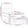 Box spring bed with black velvet mattress 80x200 cm by vidaXL, Beds and slatted bases - Ref: Foro24-3138051, Price: 359,73 €,...