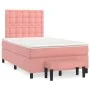 Box spring bed with pink velvet mattress 120x200 cm by vidaXL, Beds and slatted bases - Ref: Foro24-3138078, Price: 431,67 €,...