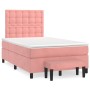 Cama box spring con colchón terciopelo rosa 120x200 cm de vidaXL, Camas y somieres - Ref: Foro24-3138078, Precio: 452,76 €, D...