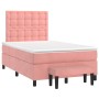 Cama box spring con colchón terciopelo rosa 120x200 cm de vidaXL, Camas y somieres - Ref: Foro24-3138078, Precio: 452,76 €, D...