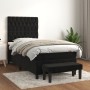 Box spring bed with black velvet mattress 90x200 cm by vidaXL, Beds and slatted bases - Ref: Foro24-3138003, Price: 388,93 €,...