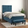Cama box spring con colchón terciopelo azul oscuro 90x200 cm de vidaXL, Camas y somieres - Ref: Foro24-3138065, Precio: 381,7...