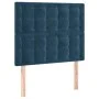 Box spring bed with dark blue velvet mattress 90x200 cm by vidaXL, Beds and slatted bases - Ref: Foro24-3138065, Price: 381,4...
