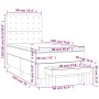 Boxspringbett mit dunkelblauer Samtmatratze 90x190 cm von vidaXL, Betten und Lattenroste - Ref: Foro24-3138059, Preis: 374,60...