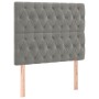 Box spring bed with light gray velvet mattress 100x200 cm by vidaXL, Beds and slatted bases - Ref: Foro24-3138007, Price: 364...