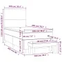 Box spring bed with dark gray velvet mattress 100x200 cm by vidaXL, Beds and slatted bases - Ref: Foro24-3137708, Price: 345,...
