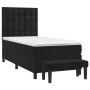 Box spring bed with black velvet mattress 90x200 cm by vidaXL, Beds and slatted bases - Ref: Foro24-3138063, Price: 362,47 €,...
