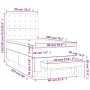 Boxspringbett mit schwarzer Samtmatratze 90x200 cm von vidaXL, Betten und Lattenroste - Ref: Foro24-3138063, Preis: 362,47 €,...