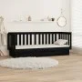 Sofá cama madera maciza de pino negro 90x190 cm de vidaXL, Camas y somieres - Ref: Foro24-821583, Precio: 172,63 €, Descuento: %