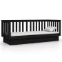 Sofá cama madera maciza de pino negro 90x190 cm de vidaXL, Camas y somieres - Ref: Foro24-821583, Precio: 172,63 €, Descuento: %