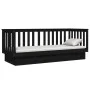 Sofá cama madera maciza de pino negro 90x190 cm de vidaXL, Camas y somieres - Ref: Foro24-821583, Precio: 172,63 €, Descuento: %