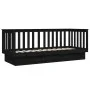Sofá cama madera maciza de pino negro 90x190 cm de vidaXL, Camas y somieres - Ref: Foro24-821583, Precio: 172,63 €, Descuento: %