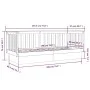 Sofá cama madera maciza de pino negro 90x190 cm de vidaXL, Camas y somieres - Ref: Foro24-821583, Precio: 172,63 €, Descuento: %