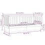 Solid black pine wood sofa bed 90x190 cm by vidaXL, Beds and slatted bases - Ref: Foro24-821583, Price: 174,47 €, Discount: %
