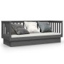 Sofá cama madera maciza de pino gris 75x190 cm de vidaXL, Camas y somieres - Ref: Foro24-821576, Precio: 140,82 €