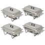 Set Lebensmittelwärmer für Buffet 4 Teile Edelstahl von vidaXL, Wilderer - Ref: Foro24-50530, Preis: 259,77 €, Rabatt: %