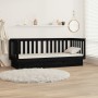 Solid black pine wood sofa bed 75x190 cm by vidaXL, Beds and slatted bases - Ref: Foro24-821578, Price: 140,82 €, Discount: %