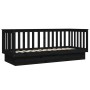 Solid black pine wood sofa bed 75x190 cm by vidaXL, Beds and slatted bases - Ref: Foro24-821578, Price: 140,82 €, Discount: %